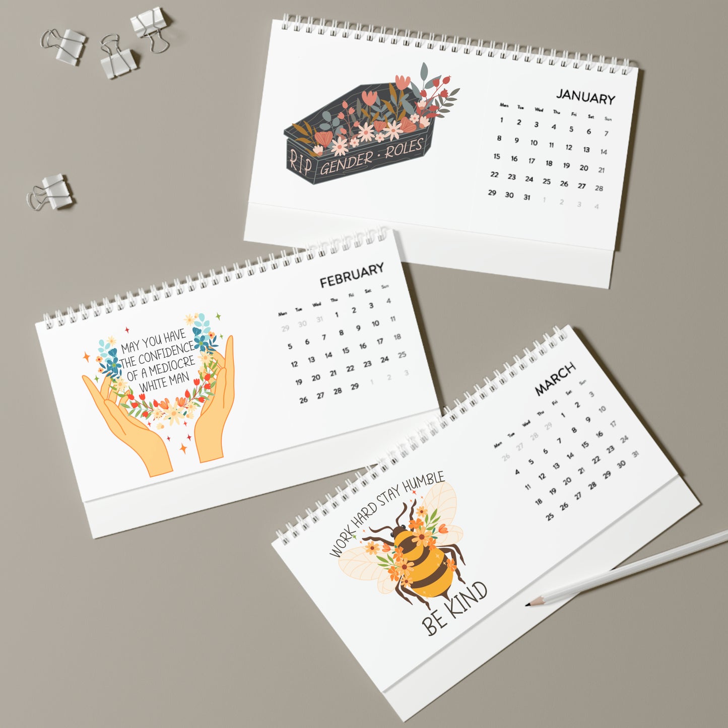 InPower Desk Calendar | 2024 grid - Women's Refuge