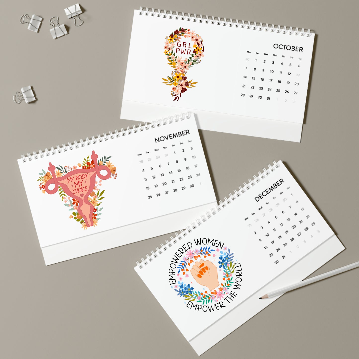 InPower Desk Calendar | 2024 grid - Women's Refuge