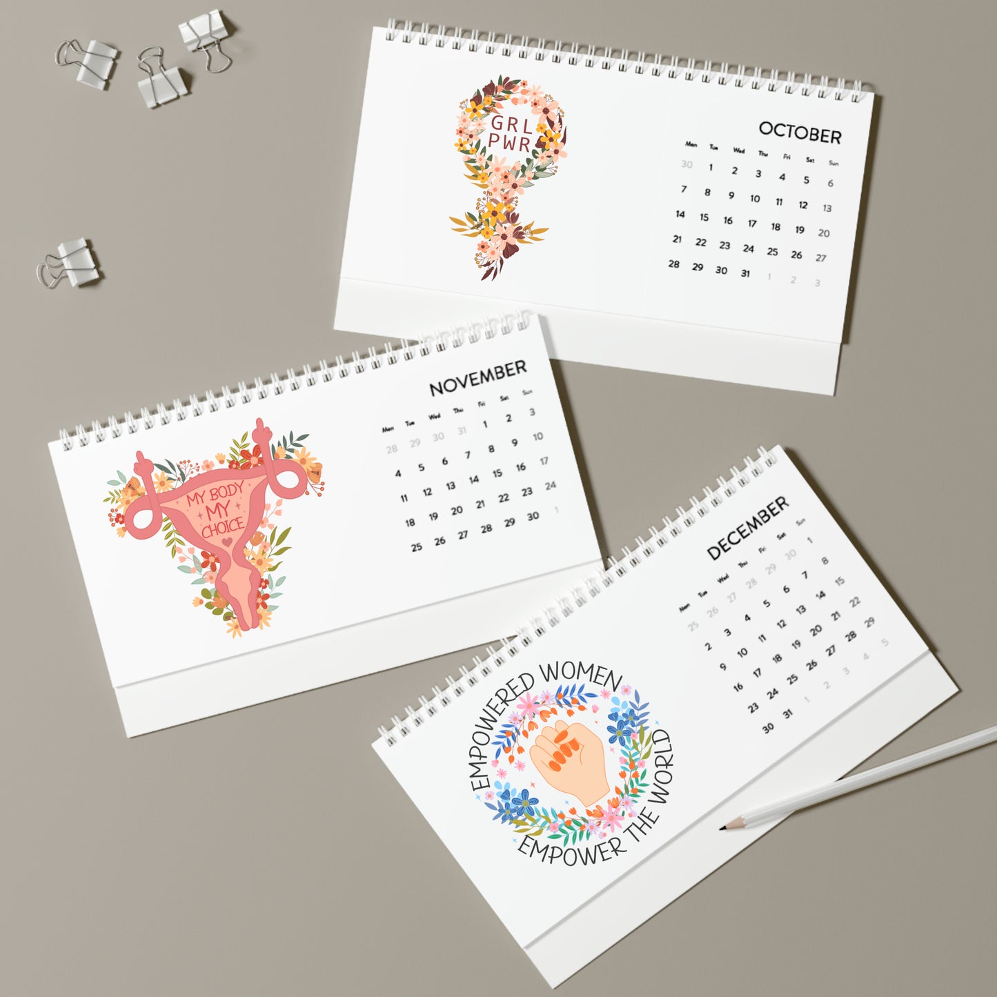 InPower Desk Calendar | 2024 grid - Women's Refuge