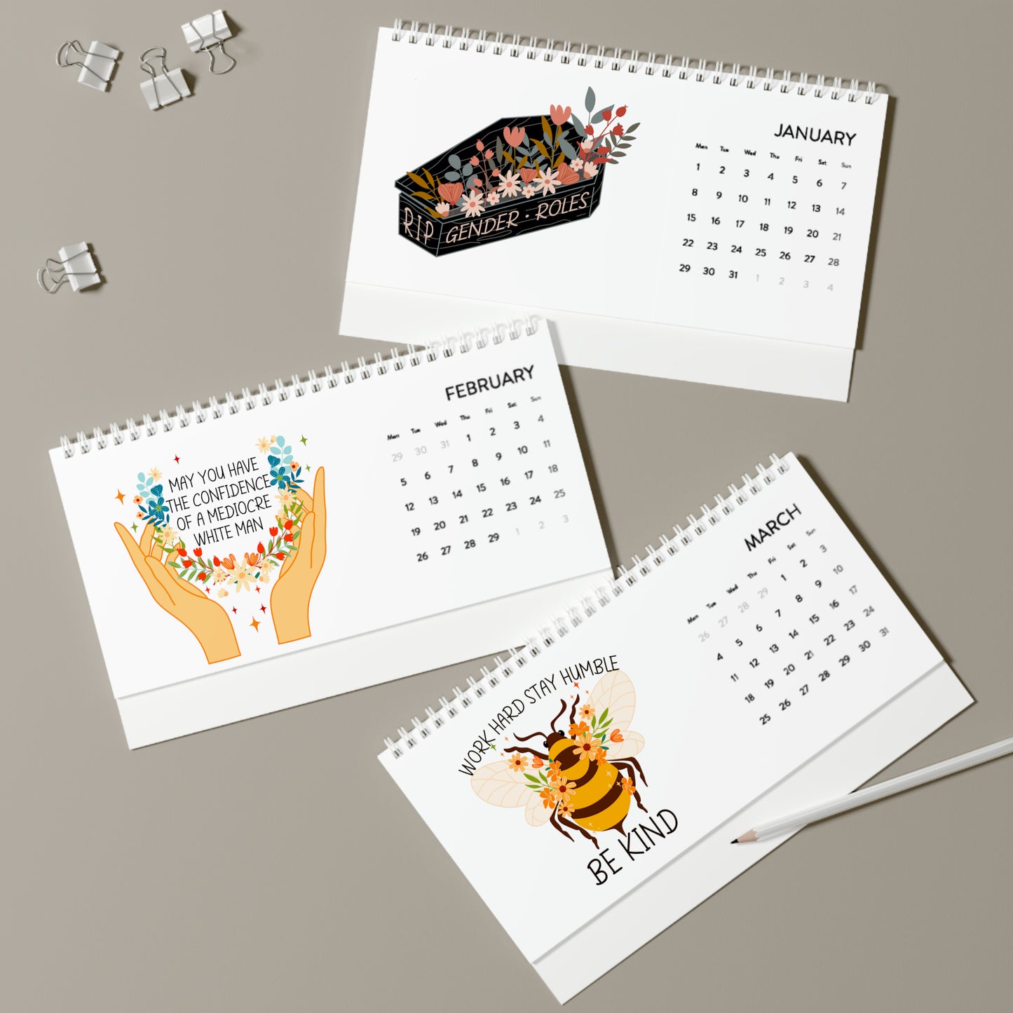 InPower Desk Calendar | 2024 grid - Women's Refuge