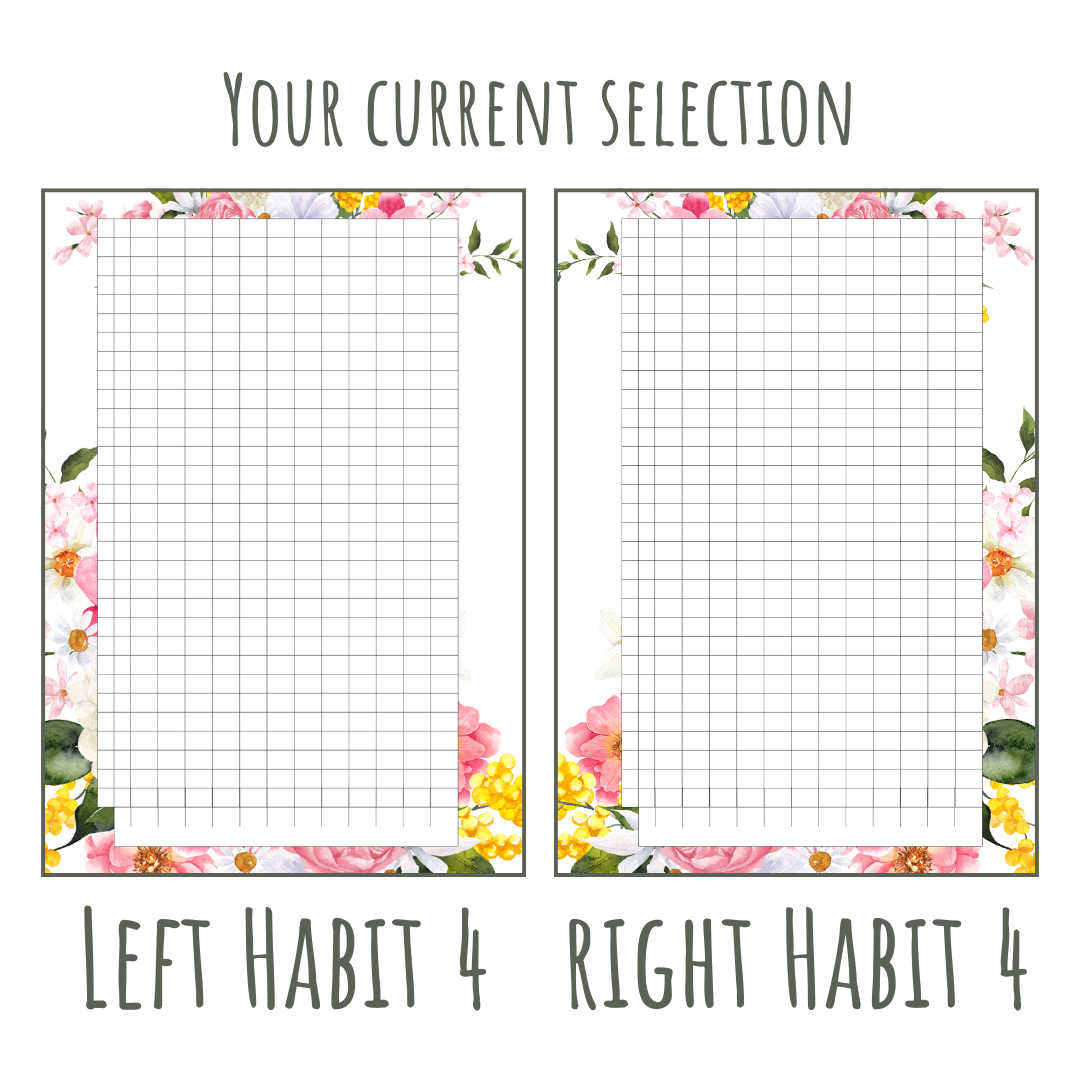 Pretty Floral A5 120gsm Planner Insert | Habit Tracker