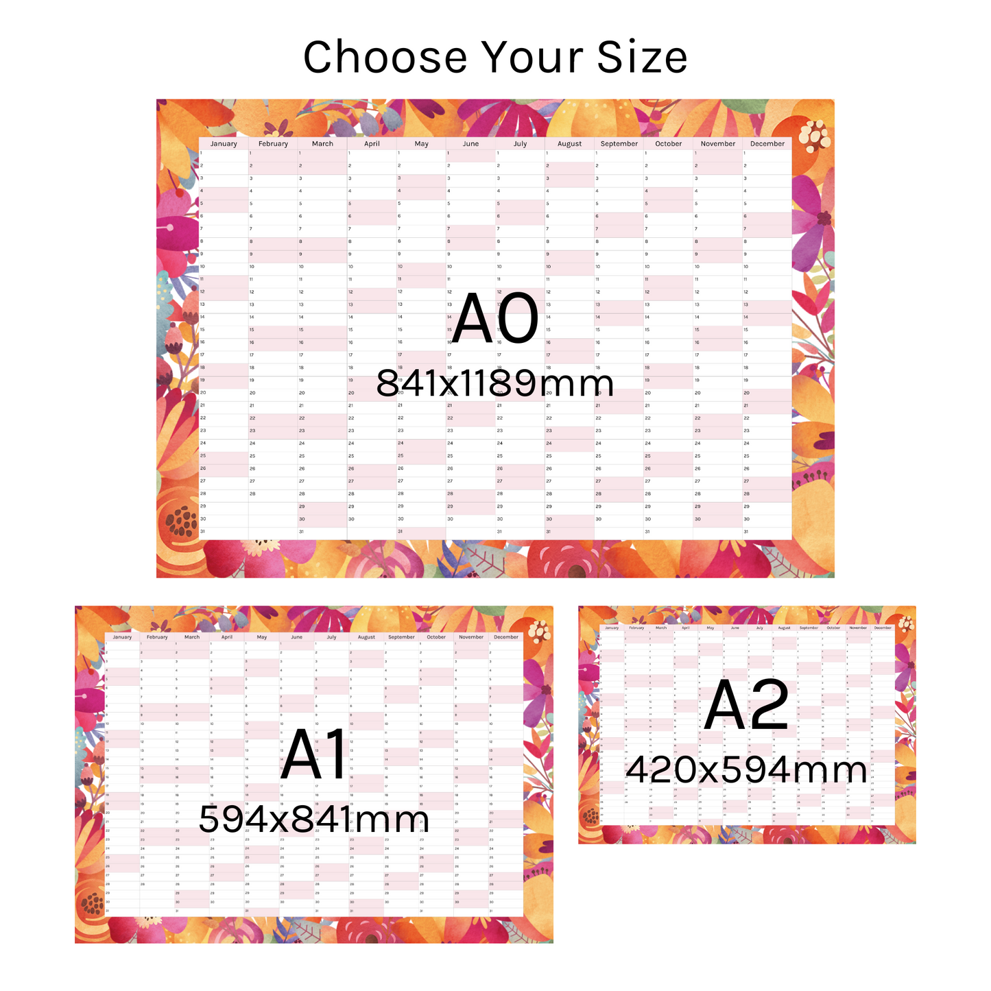 2025 Paper Vertical Wall Planner | Autumn Harvest