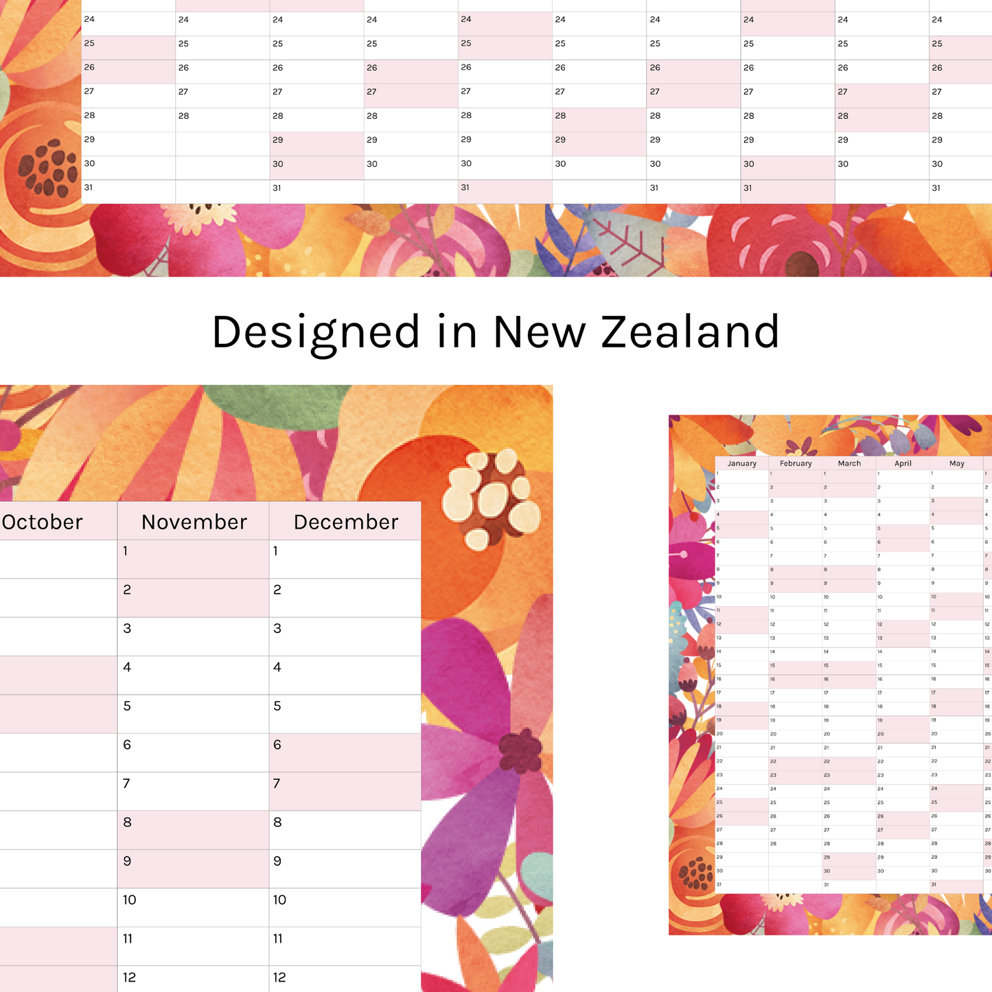 2025 Paper Vertical Wall Planner | Autumn Harvest
