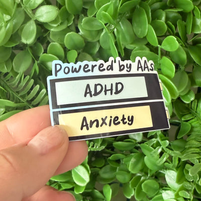Powered by AAs | Vinyl, Laminated Sticker