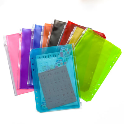 A5 Binder Zipper Envelopes | Perfect for Cash Stuffing and Document Storage!