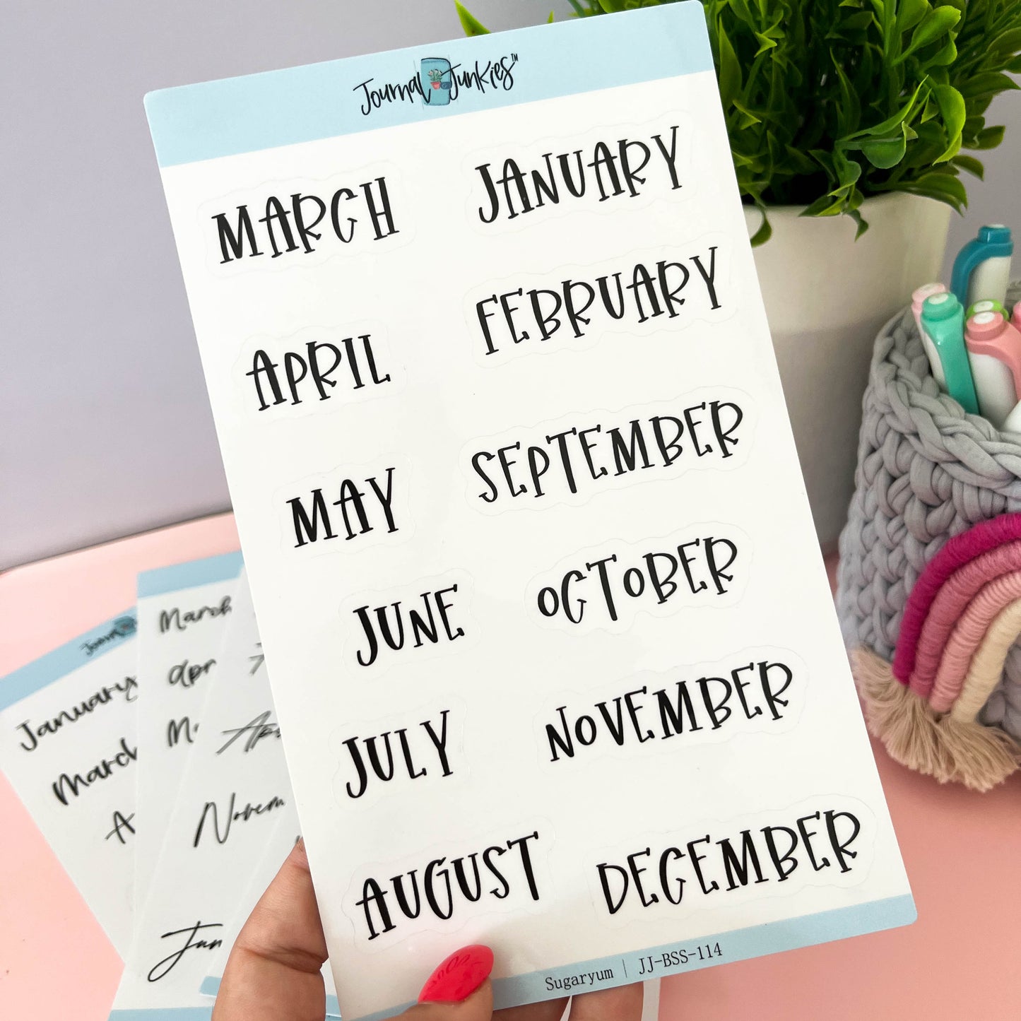 Monthly Planner Stickers | Sugaryum