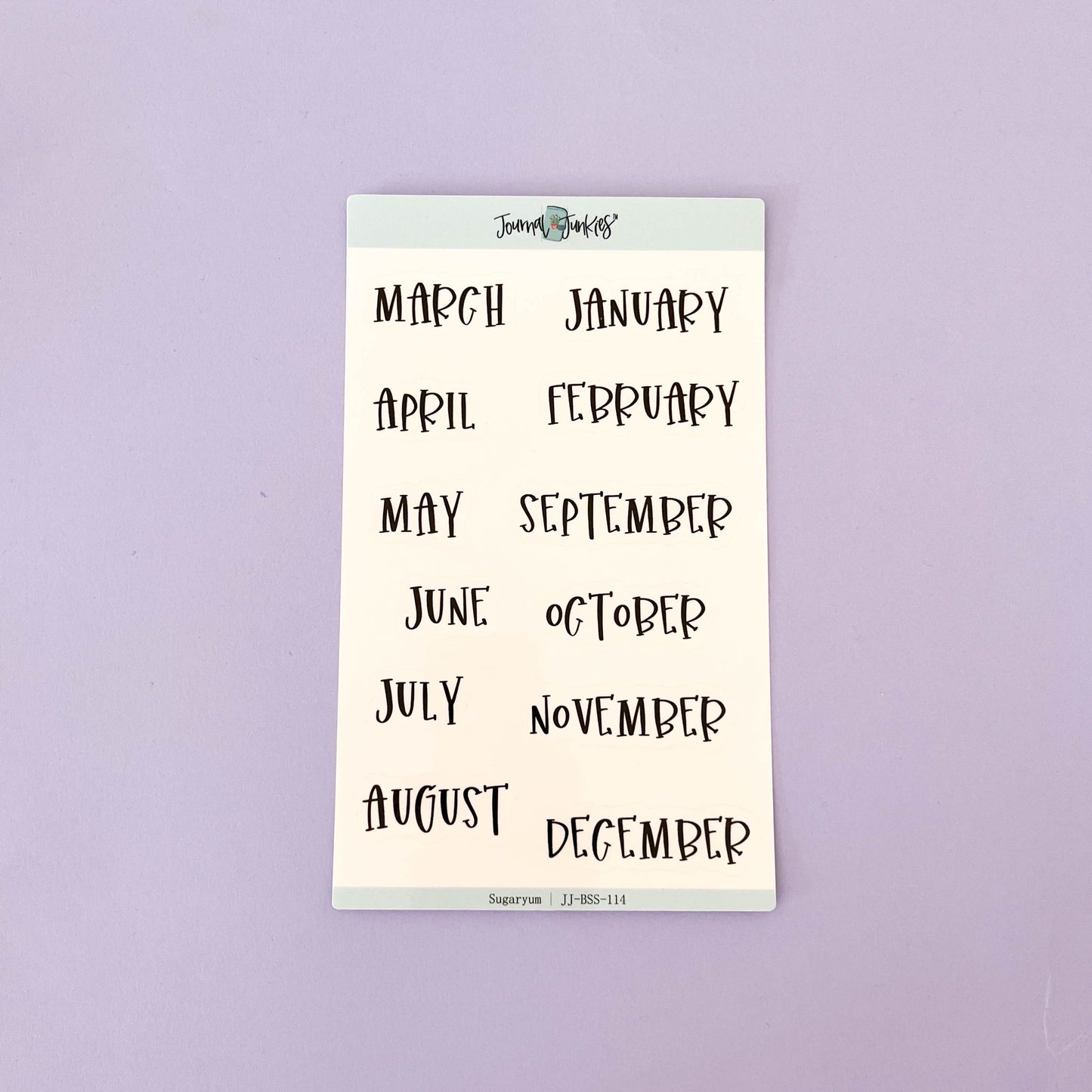Monthly Planner Stickers | Sugaryum