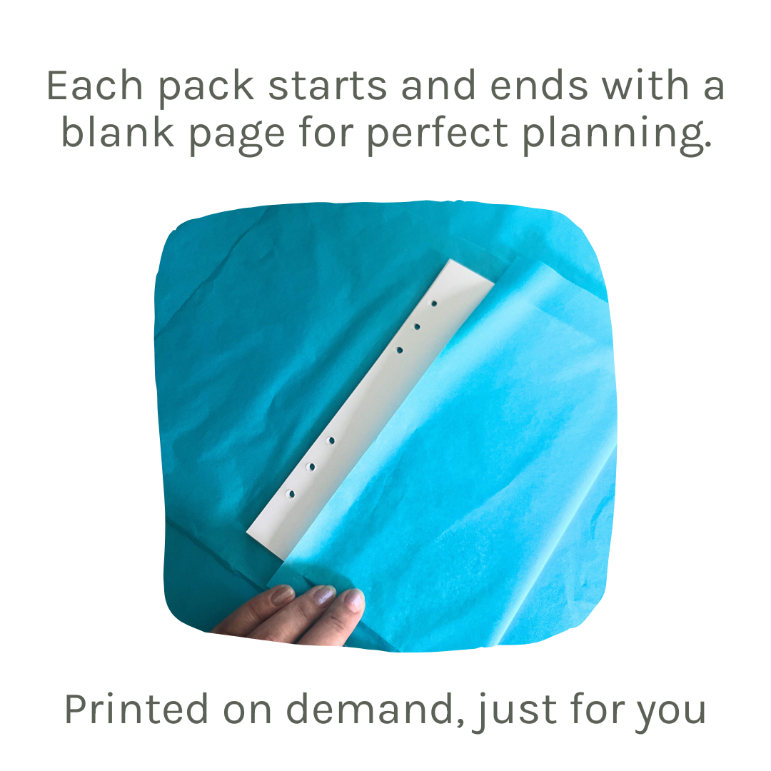 Loose Leaf A5 Planner Inserts 120gsm | Original Grid Habit Tracker