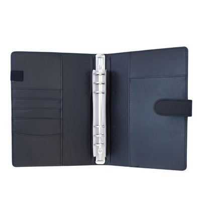 Loose Leaf 6-ring Binder A5 Planner Cover | Satin Black