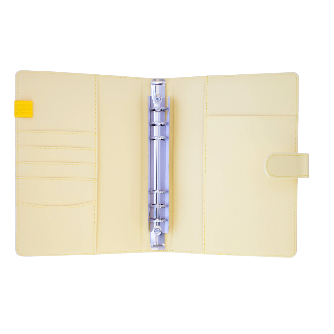 Loose Leaf 6-ring Binder A5 Planner Cover | Lemon Yellow