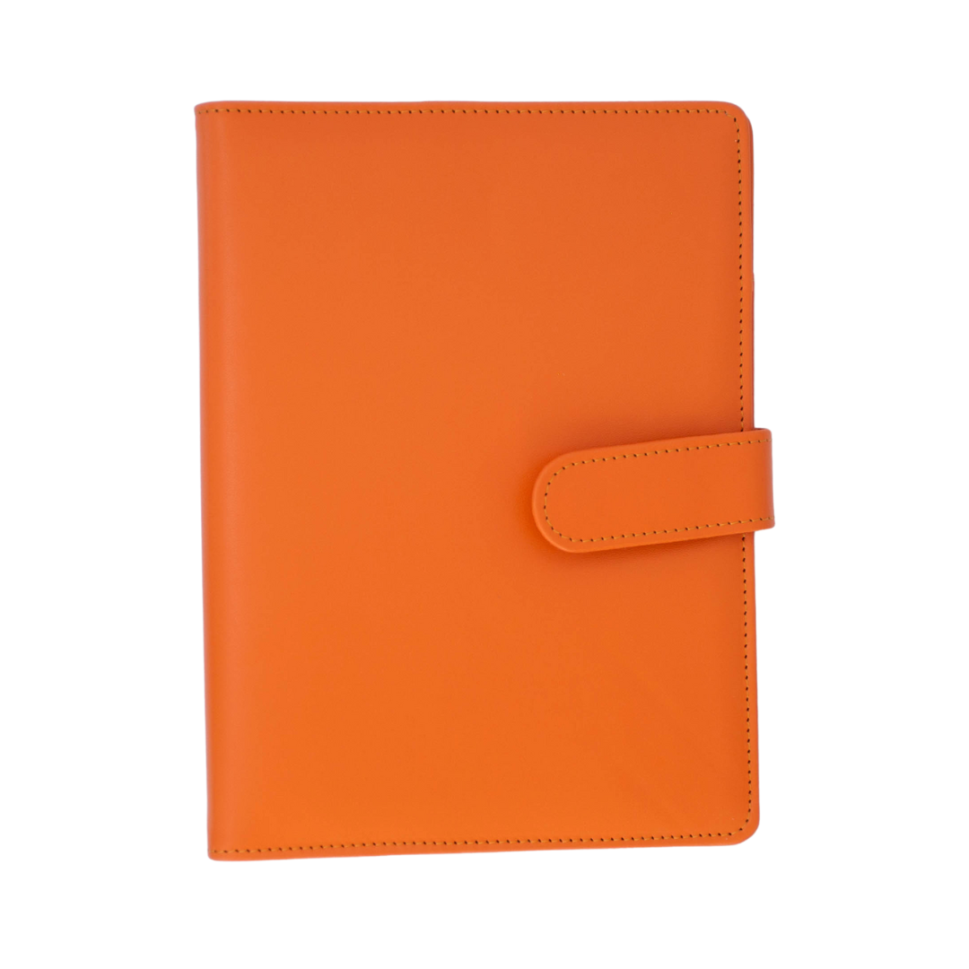Loose Leaf 6-ring Binder A5 Planner Cover | Tiger Orange