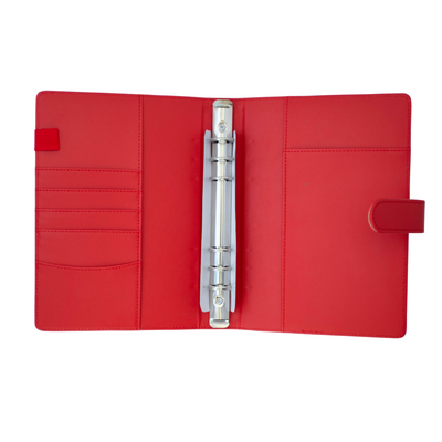 Loose Leaf 6-ring Binder A5 Planner Cover | Ruby Woo Red