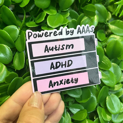 Powered by AAAs | Vinyl, Laminated Sticker