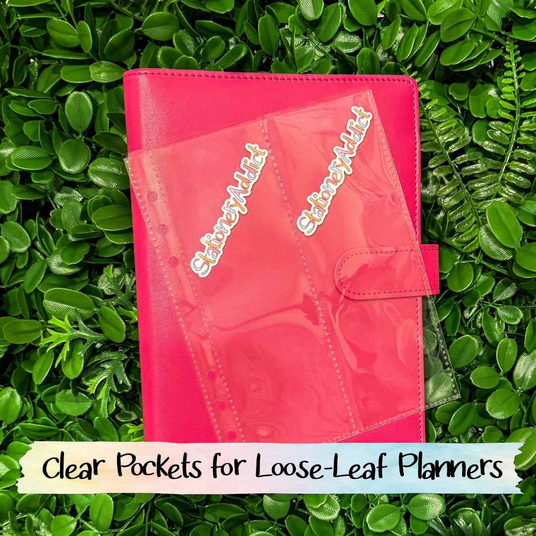 Clear Planner Pockets | A5 1:2 Column Pocket
