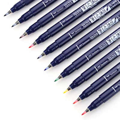 Tombow Fudenosuke Brush Pen | 10-Pack