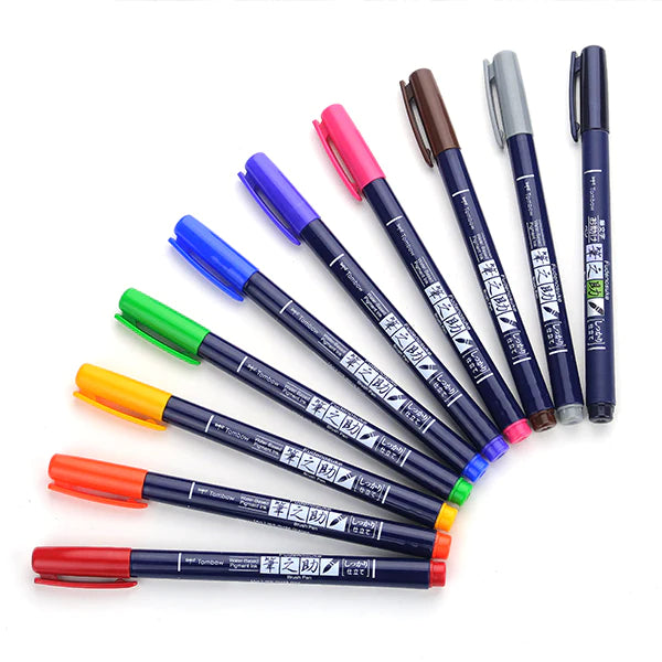 Tombow Fudenosuke Brush Pen | 10-Pack