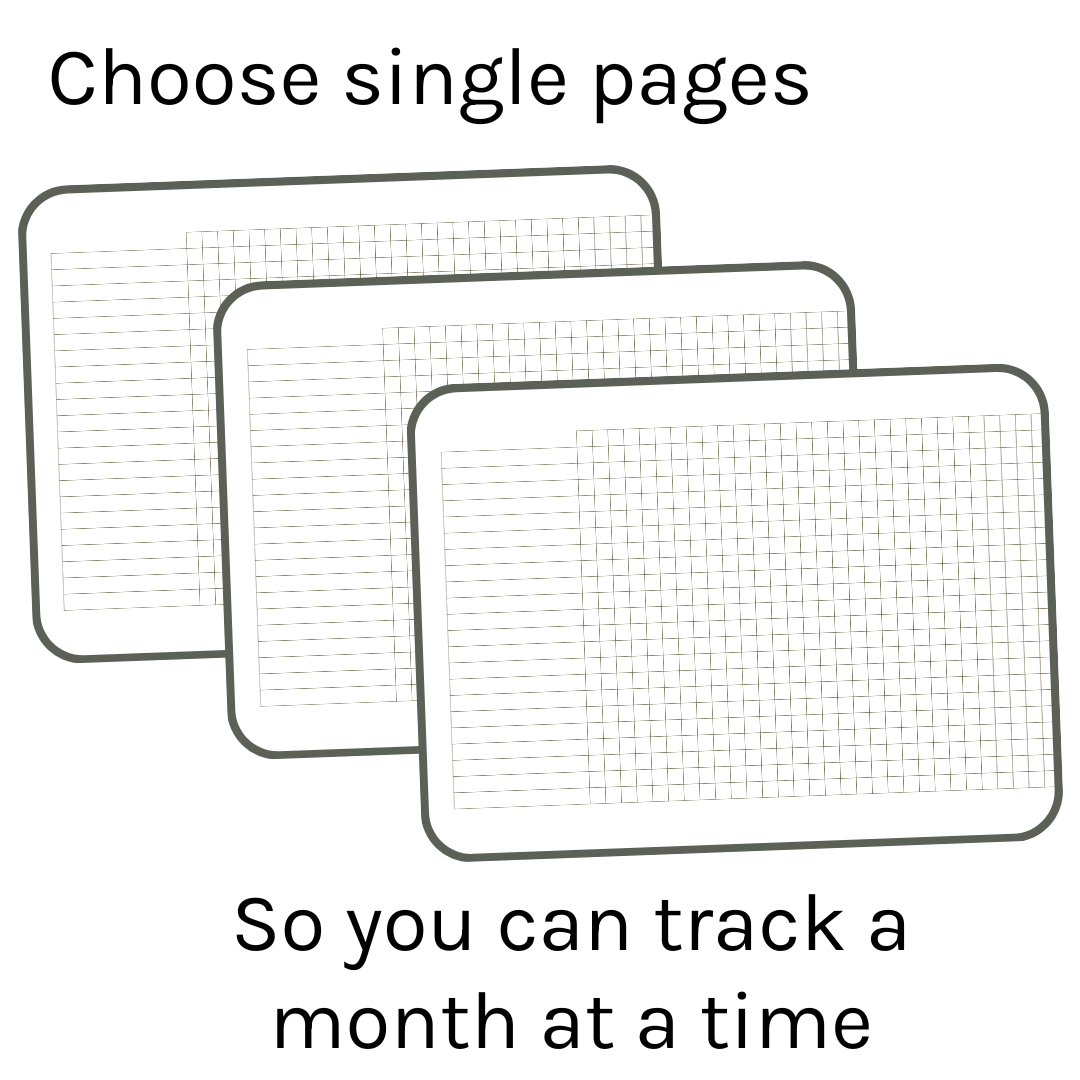 Loose Leaf A5 Planner Inserts 120gsm | Original Grid Habit Tracker
