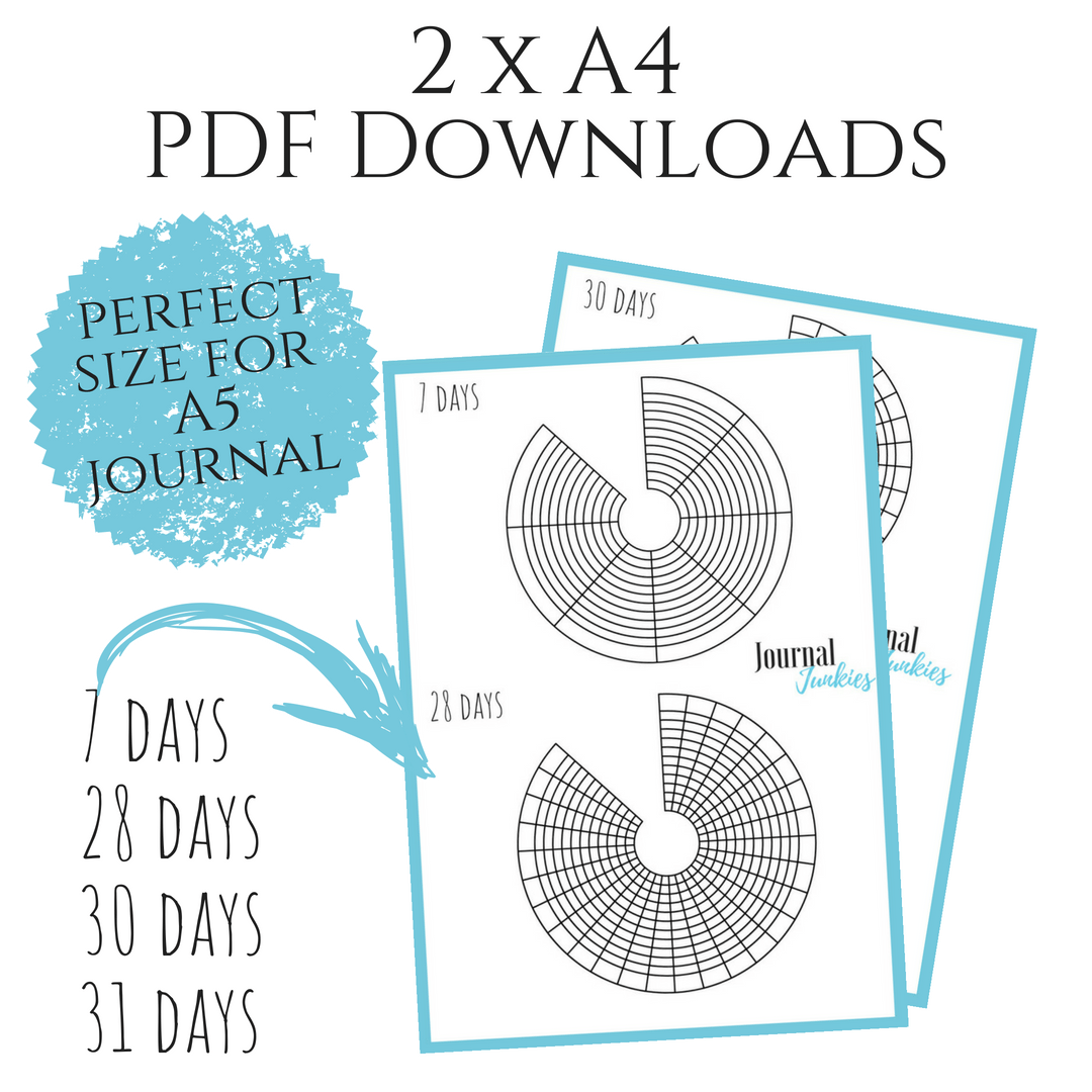 Circular habit tracker 4 pack pdf download example