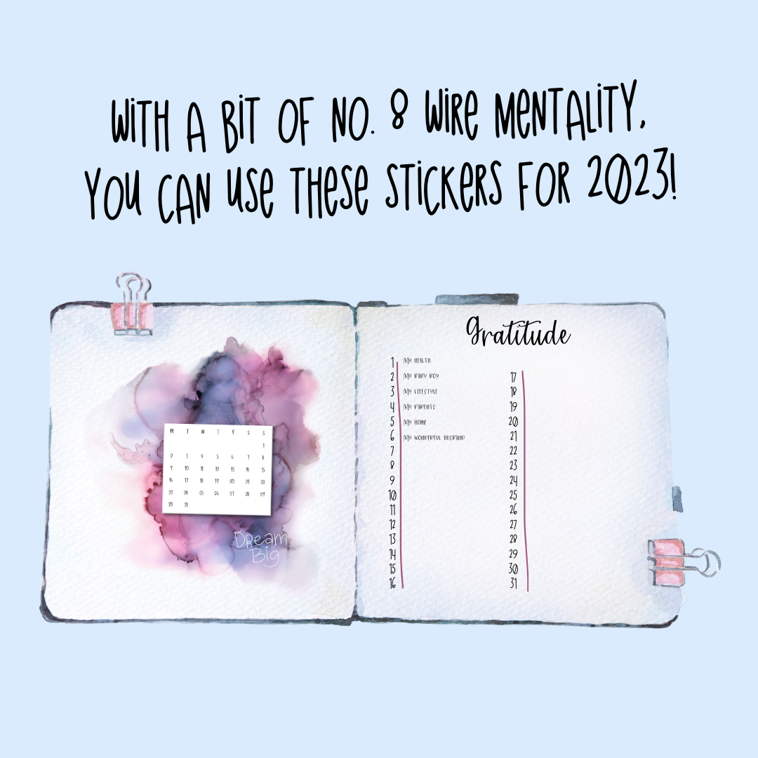SECONDS 2022 Planner Stickers Pack | Monthly and Future Log lifestyle