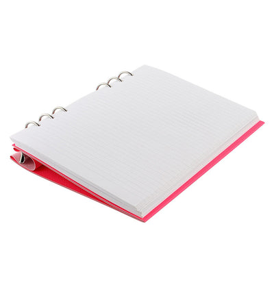 Filofax Clipbook Loose Leaf Notebook | A5 Fluoro Pink Folded