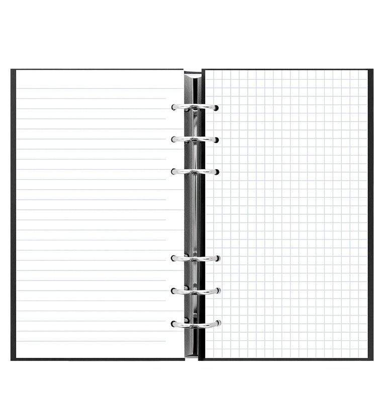 Filofax Clipbook Loose Leaf Notebook | Black inside