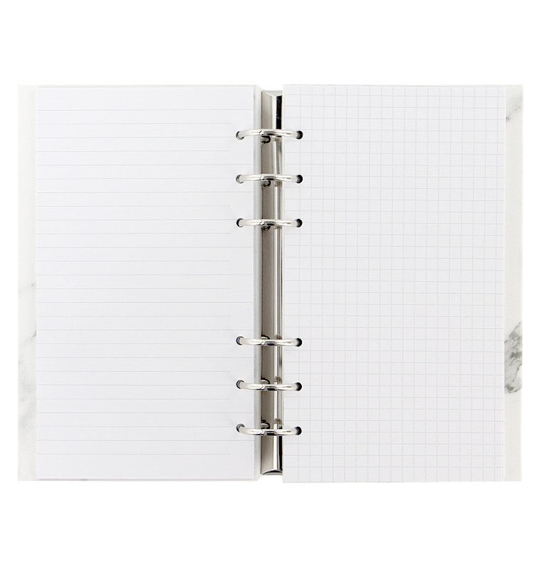 Filofax Clipbook Loose Leaf Notebook | Marble open