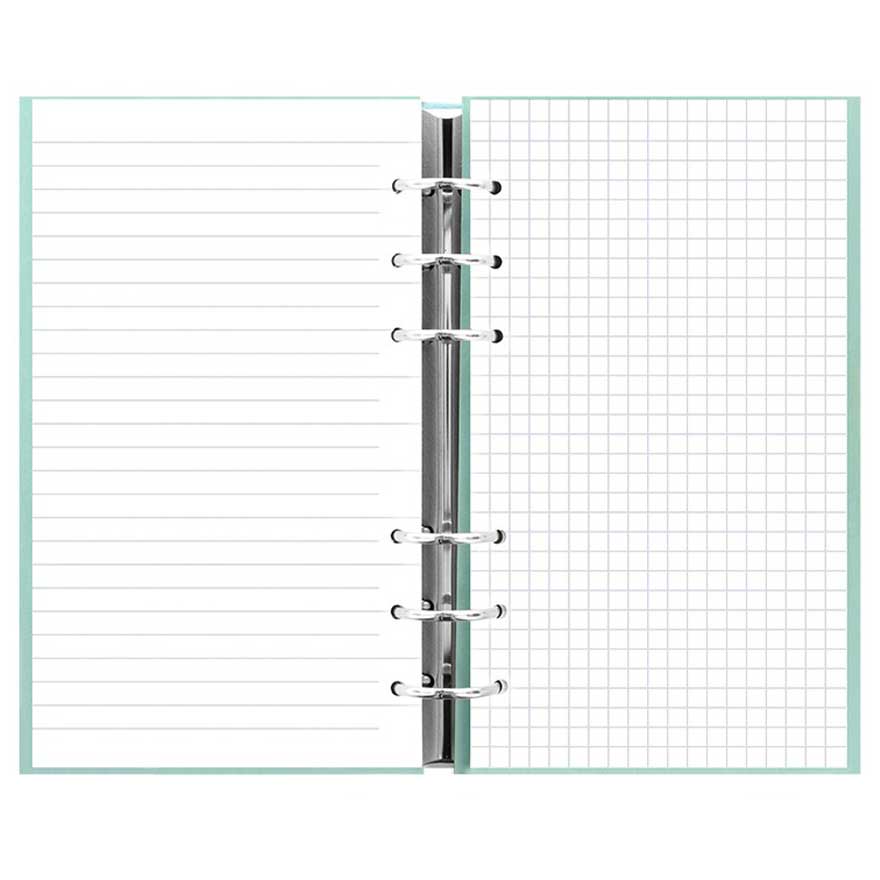 Filofax Clipbook Loose Leaf Notebook | Personal Duck Egg OPEN