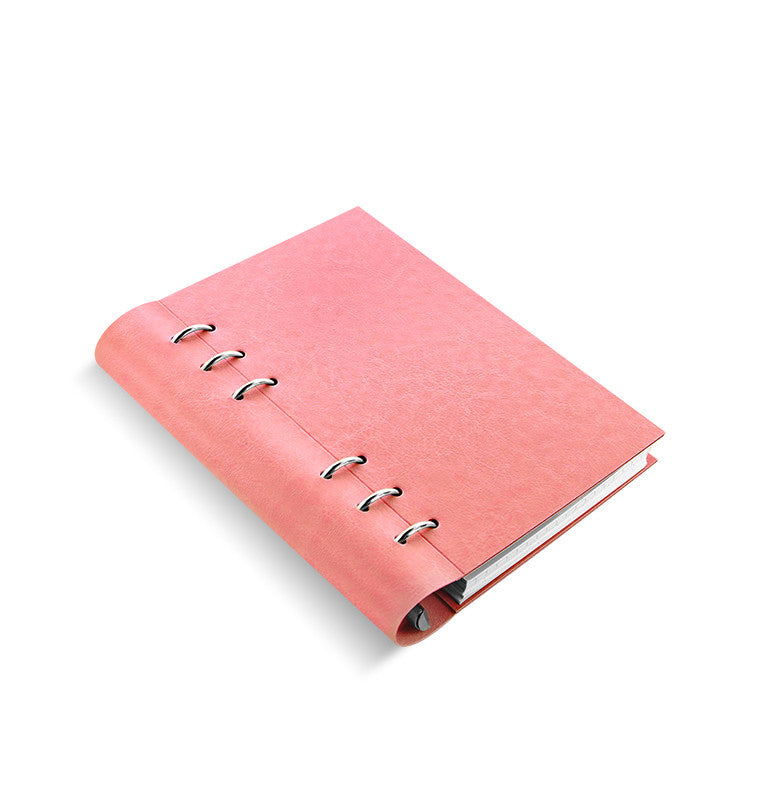Filofax Clipbook Loose Leaf Notebook | Personal Rose Side