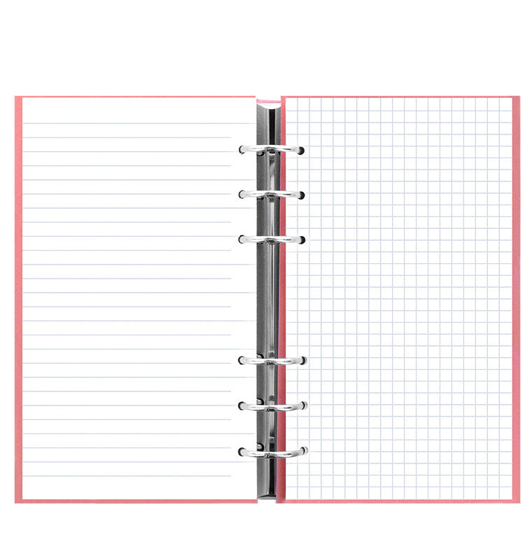 Filofax Clipbook Loose Leaf Notebook | Personal Rose open