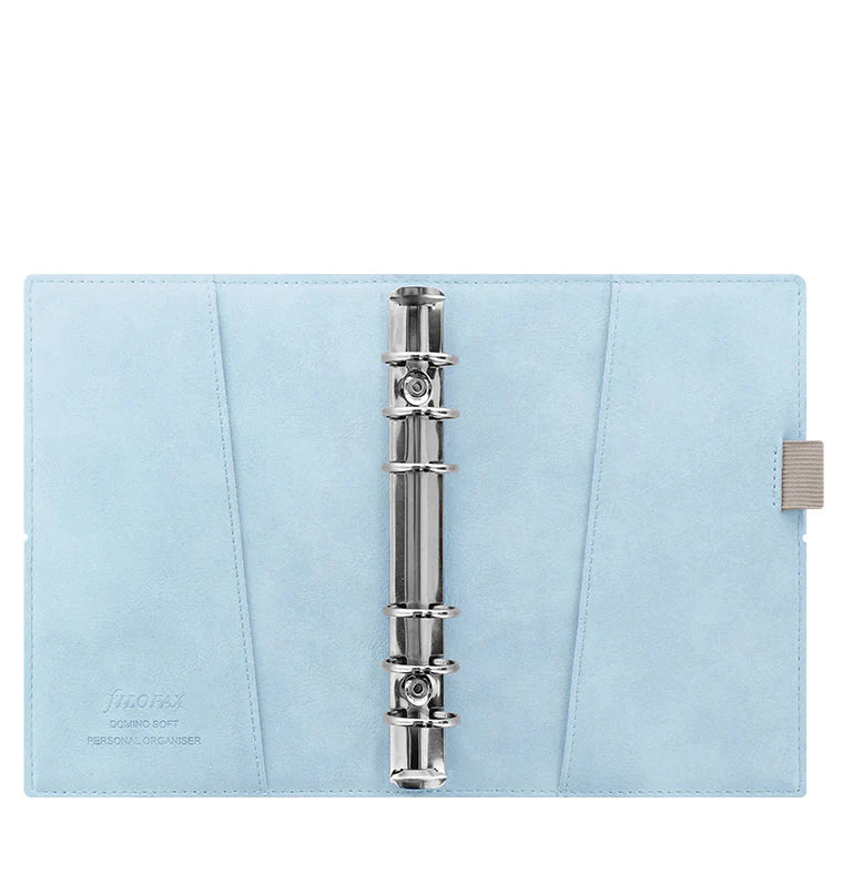 Filofax Domino Soft Loose Leaf Planner | Personal Pale Blue Open