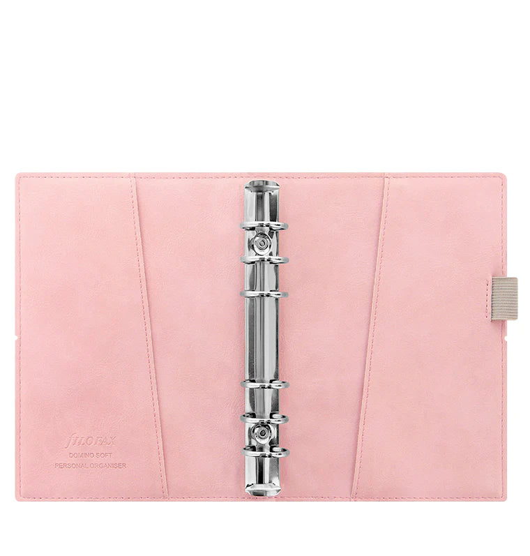 Filofax Domino Soft Loose Leaf Planner | Personal Pale Pink Open