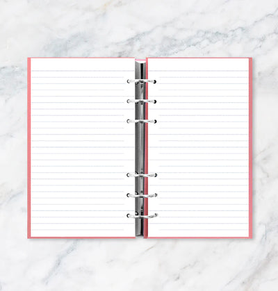 Filofax Loose Leaf Refill | Personal Lined : Ruled Paper open flat