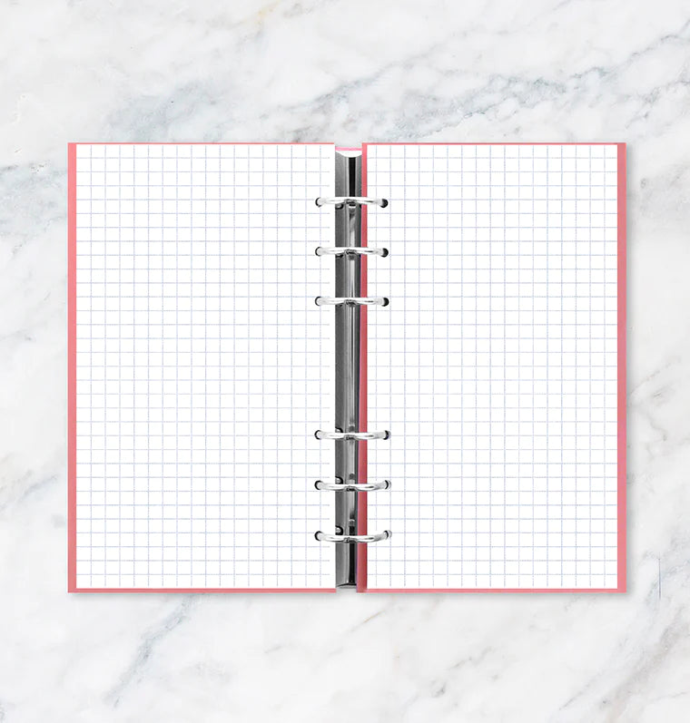 Filofax Loose Leaf Refill | Personal Square Grid Paper open flat