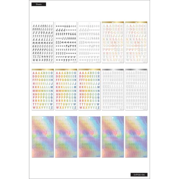 Happy Planner Sticker Pack | ABC Unique Alpha Fonts