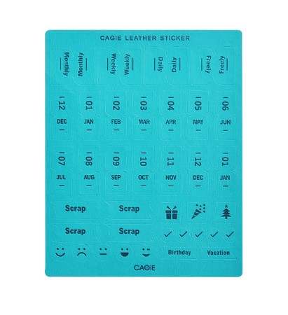 PU Leather Indexing Stickers | Calendar Spread Tabs