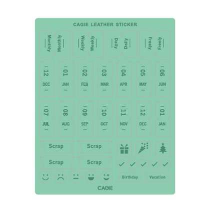 PU Leather Indexing Stickers | Calendar Spread Tabs