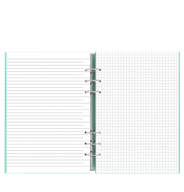 Journal Junkies Filofax Clipbook Loose Leaf Notebook | A5 Duck Egg Open