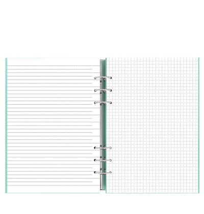 Journal Junkies Filofax Clipbook Loose Leaf Notebook | A5 Duck Egg Open