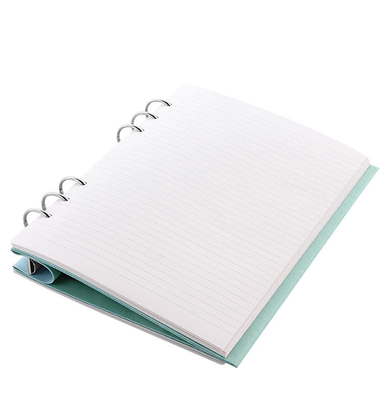 Journal Junkies Filofax Clipbook Loose Leaf Notebook | A5 Duck Egg folded