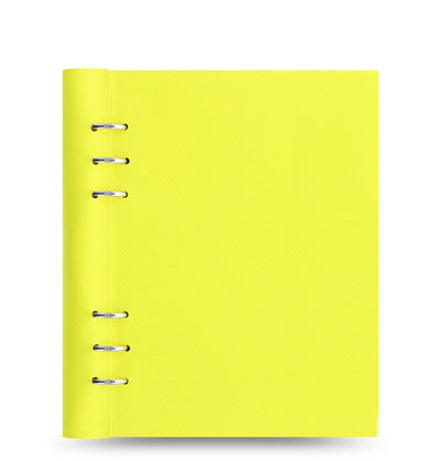 Journal Junkies Filofax Clipbook Loose Leaf Notebook | A5 Fluoro Yellow