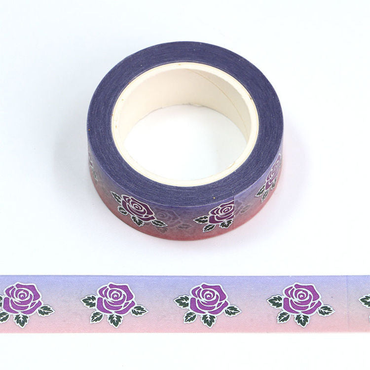 Journal Junkies NZ Medium Washi Tape Buy Foil Rose JJ-W-123