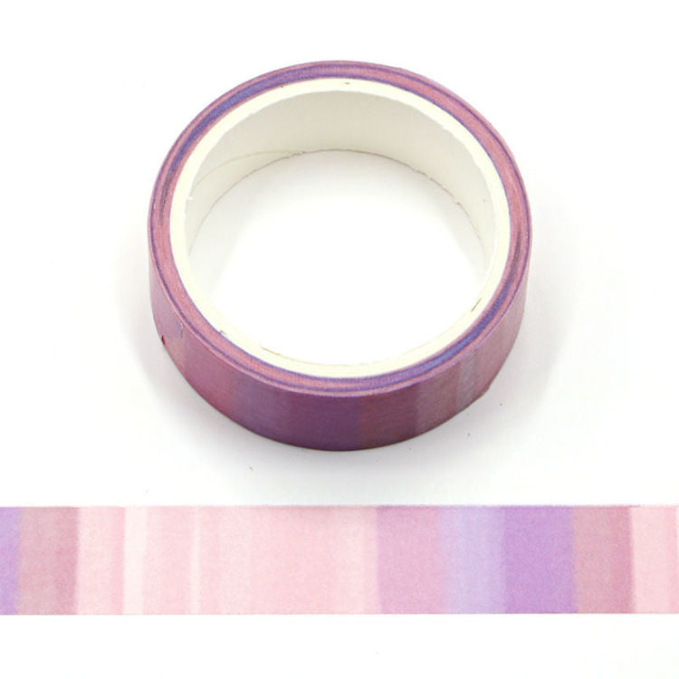 Journal Junkies NZ Medium Washi Tape Buy Pink Watercolour Stripe JJ-W-137