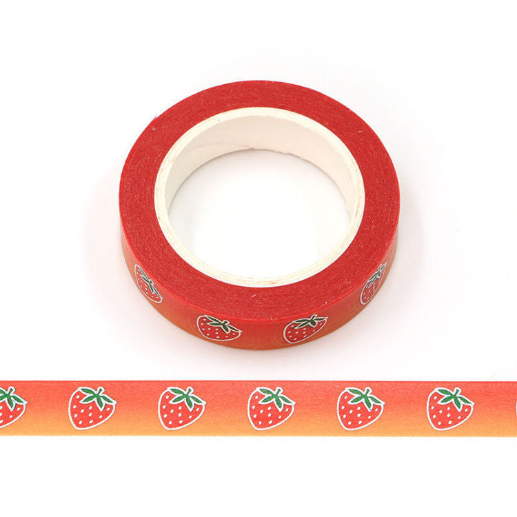 Journal Junkies NZ Medium Washi Tape Buy Strawberry JJ-W-141