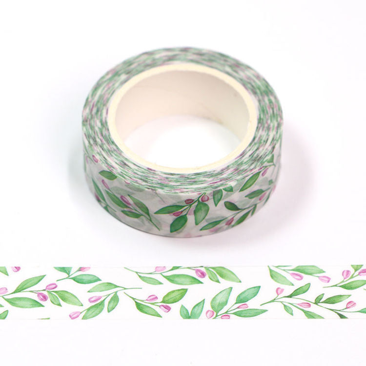 Journal Junkies NZ Medium Washi Tape Buy Watercolour Leaf JJ-W-117