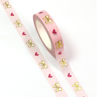 Journal Junkies NZ Thin Washi Tape Buy Bow and heart JJ-W-111