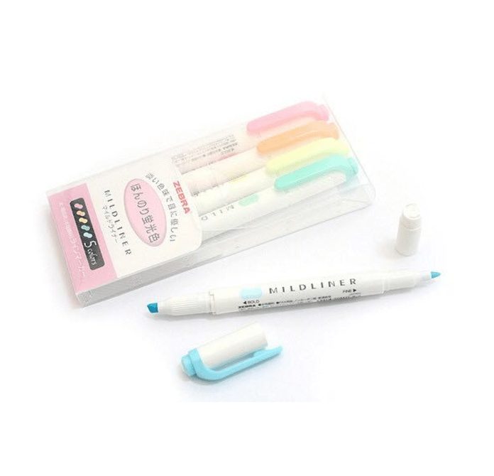 Zebra mildliners nz double sided pink pastel pack