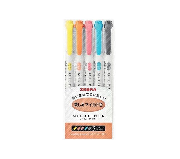 Zebra Mildliners Mild and Friendly Pens Orange Pack – Journal