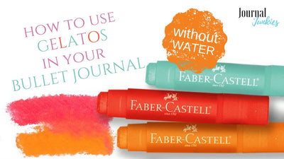 How to use Faber-Castell Gelatos in your Bullet Journal (without water)