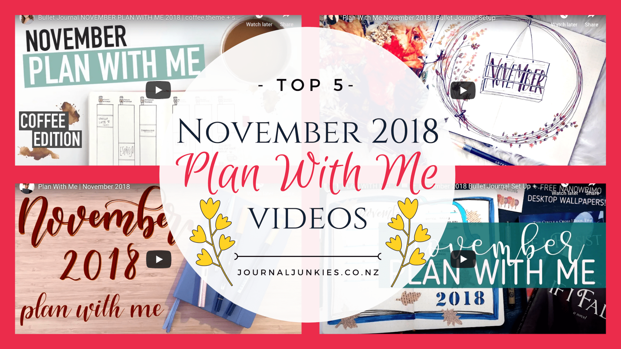 November 2018 Plan With Me | Top 5 Videos for Inspiration