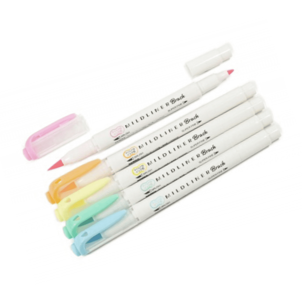 Zebra Mildliners Pastel Brush _ Pink Pack 1
